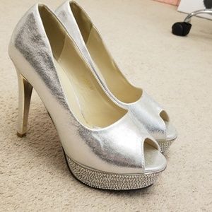 Silver Platform Heels